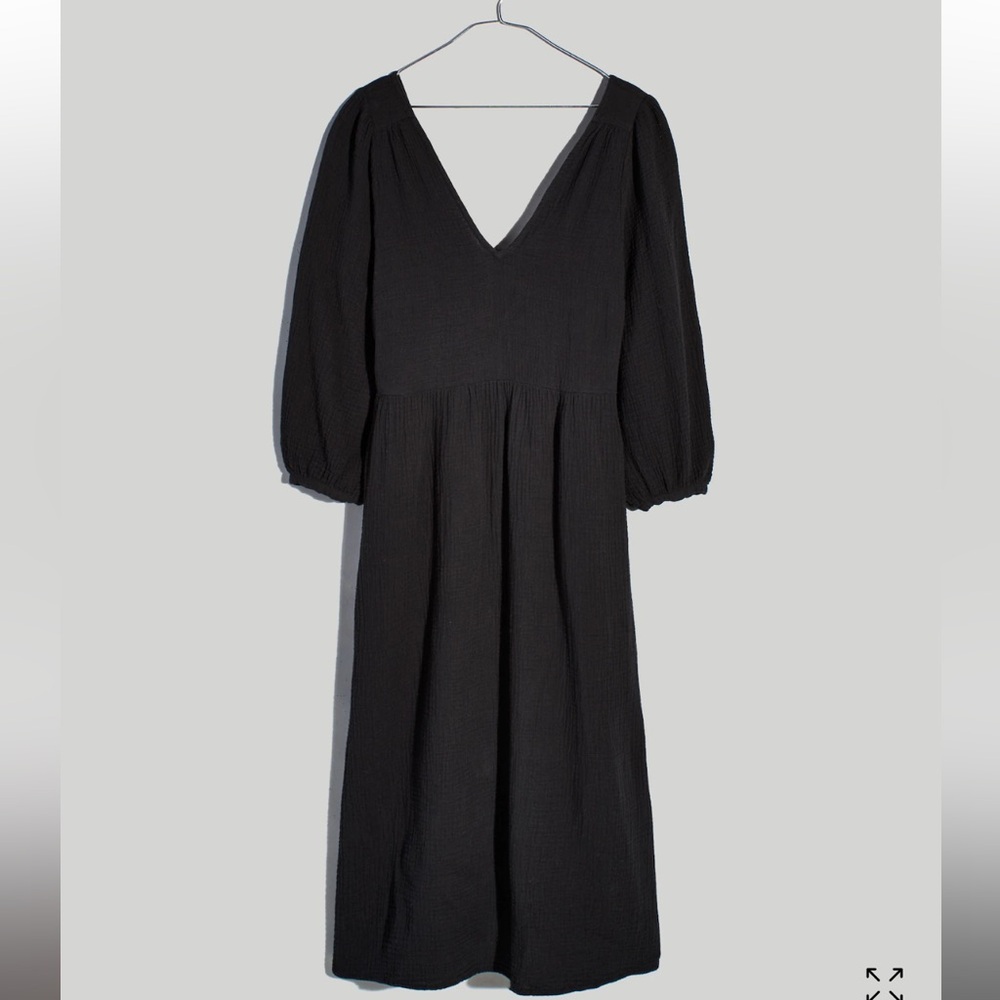 Madewell Lightspun V-Neck cotton Midi Dress size XL